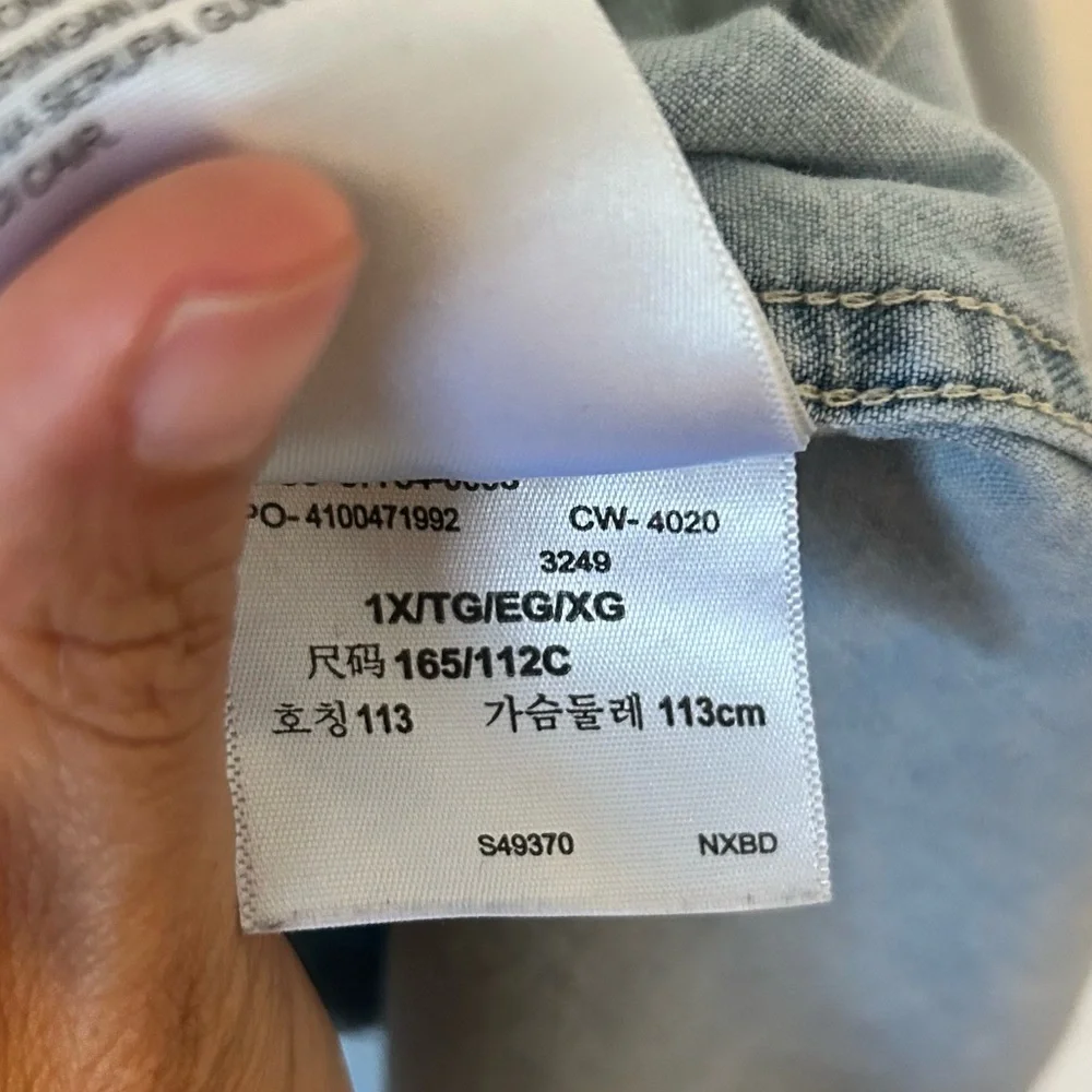 Levi's Ultimate Western Denim‎ Shirt SZ 1X (14-16) - Picture 9 of 14